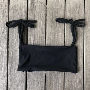 FINAL DROP Black Bandeau Bikini Top
